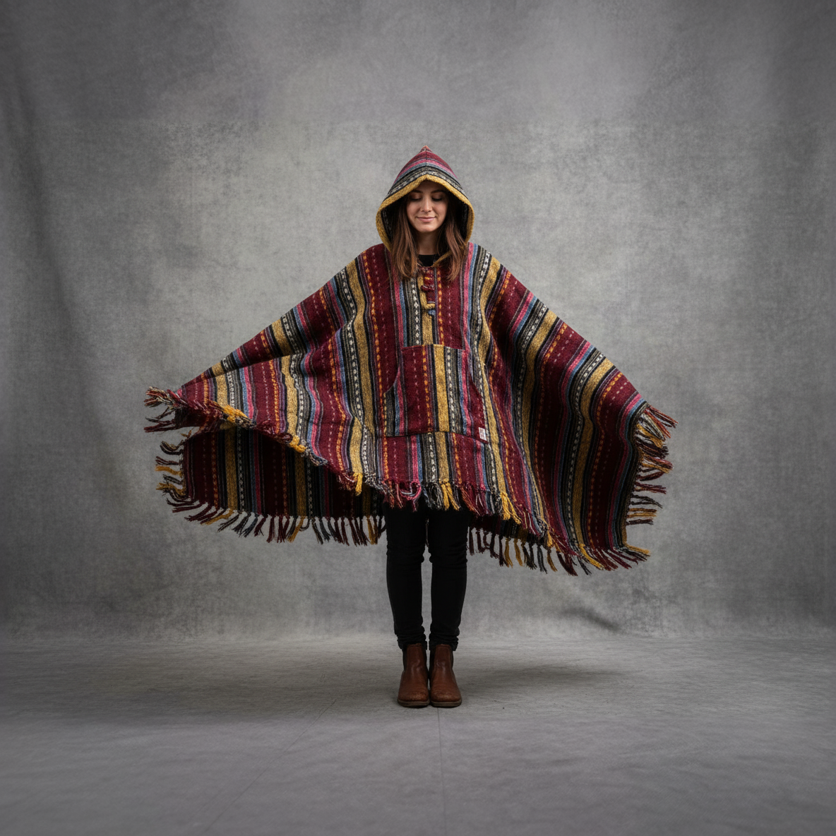Poncho square "Autumn Fields"
