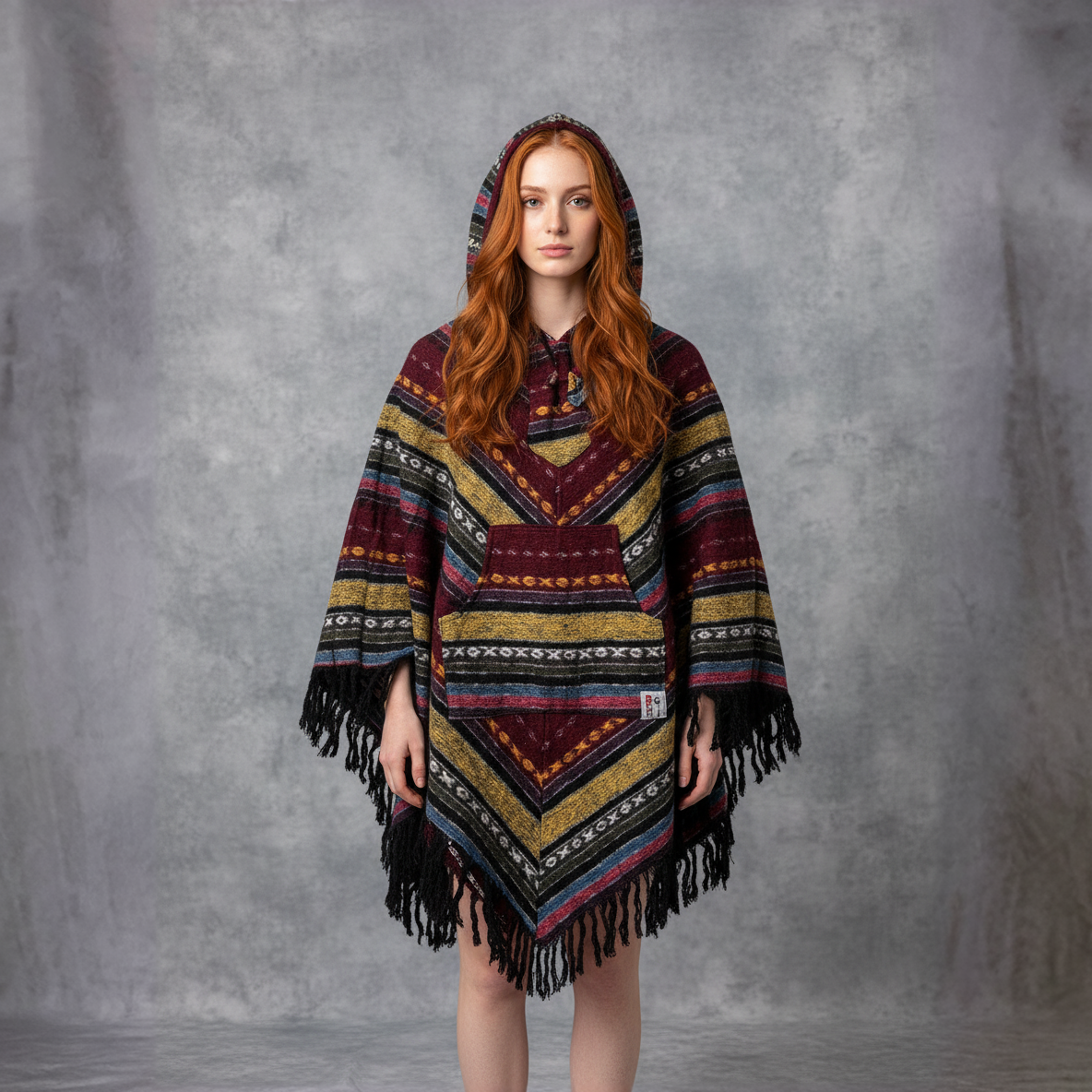 Poncho diamond „Autumn Fields"
