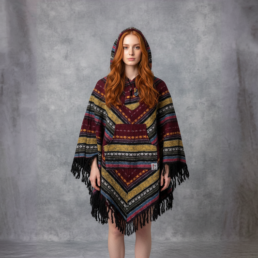 Poncho diamond „Autumn Fields"