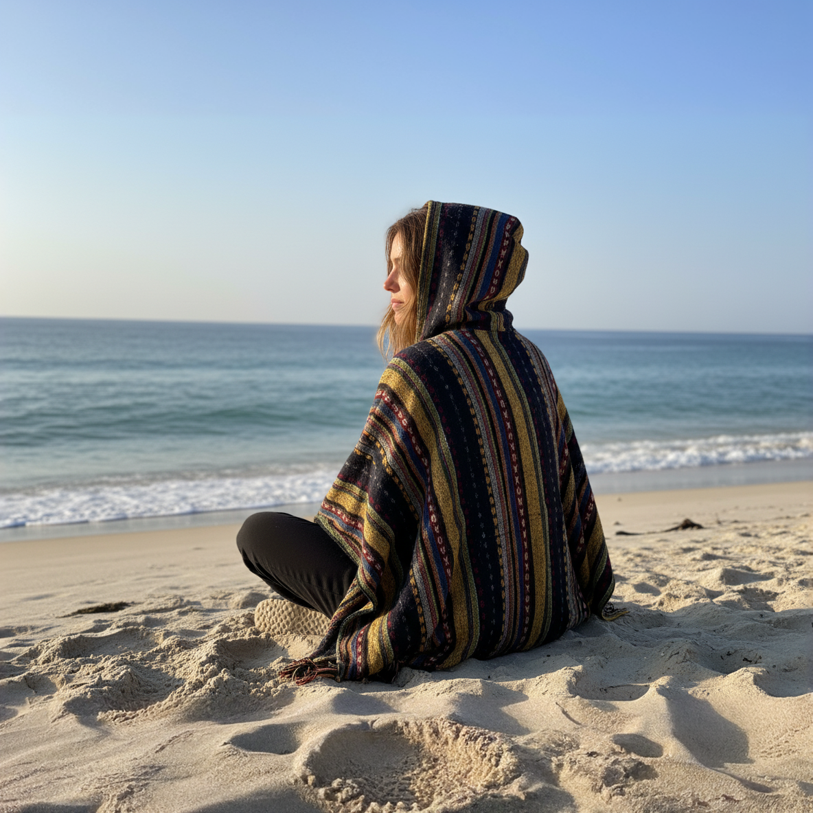Poncho square "Desert Sun"