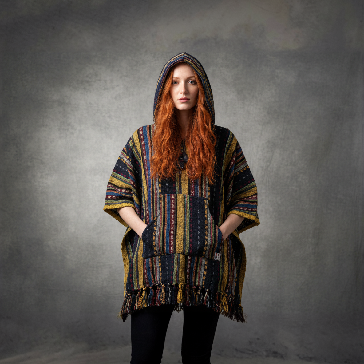 Poncho square "Desert Sun"