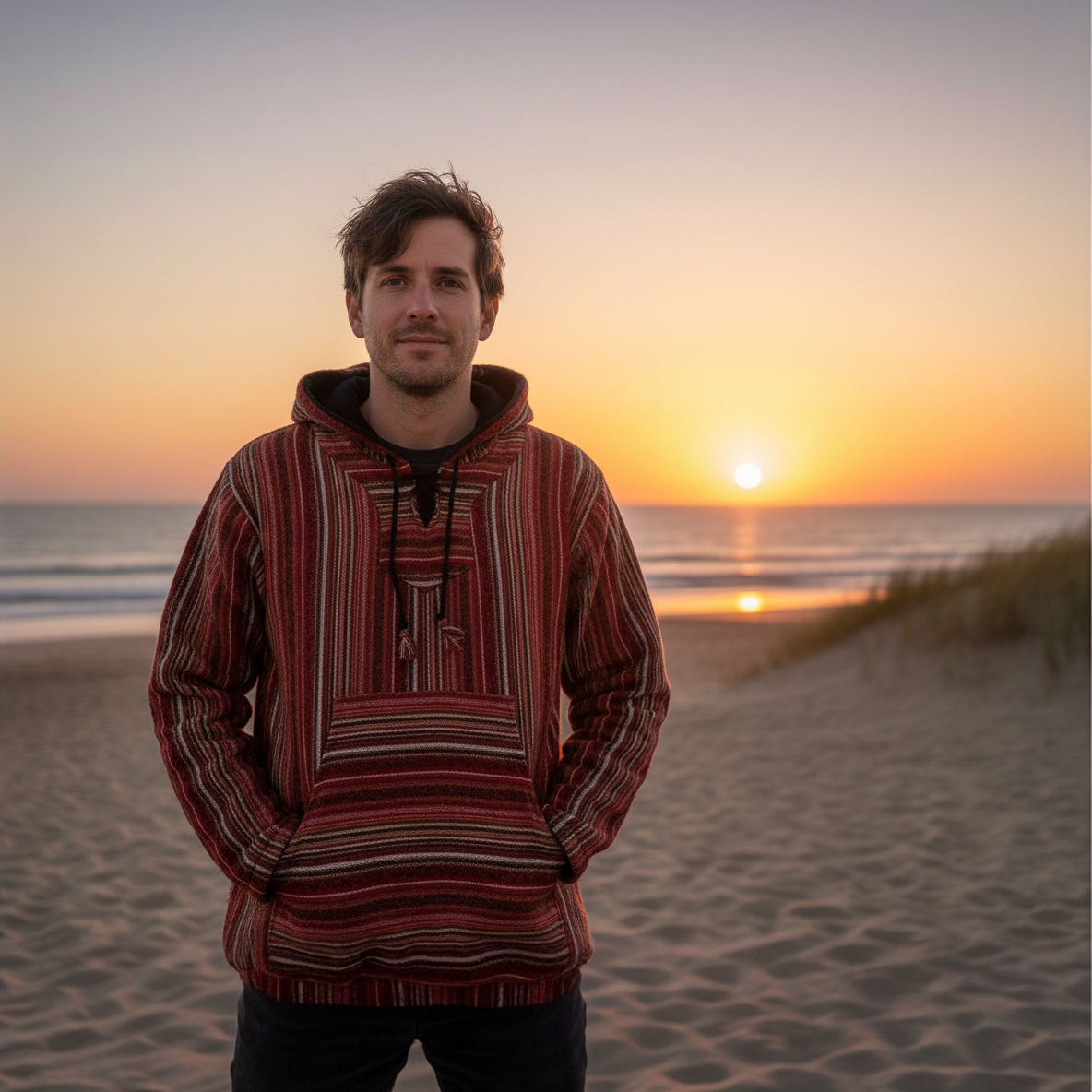 Hanorac fleece “Sunset Stripes"
