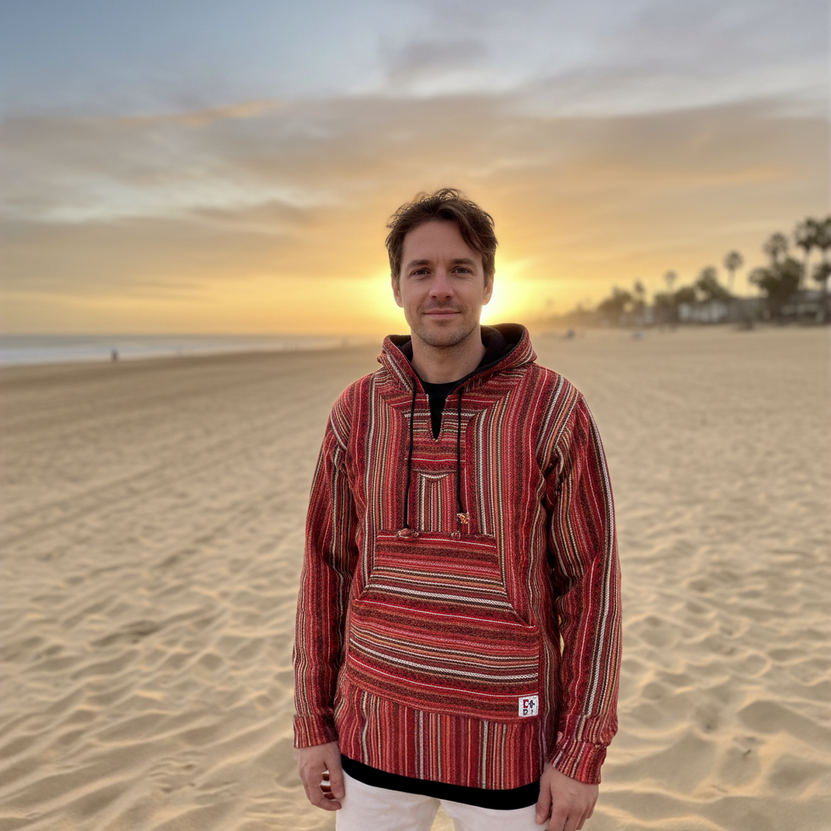Hanorac fleece “Sunset Stripes"